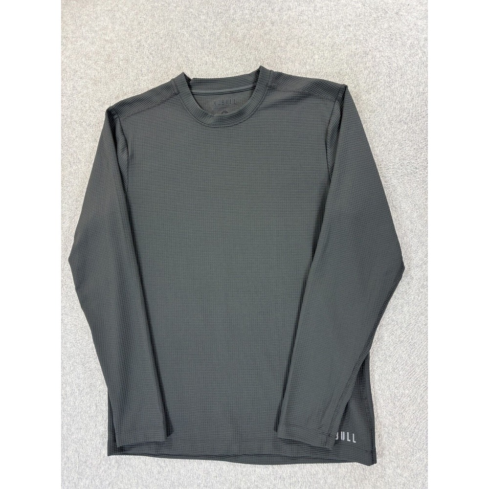 NOBULL Waffle Knit Long Sleeve Thermal Crew Shirt (Men's Large)‎ Gray